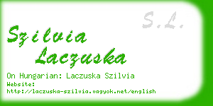 szilvia laczuska business card